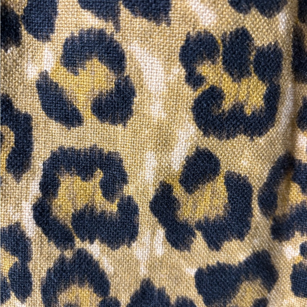 LRL Ralph Lauren Cheetah Pencil Print Skirt Size 8, Linen/Cotton, Button Front - Picture 7 of 11